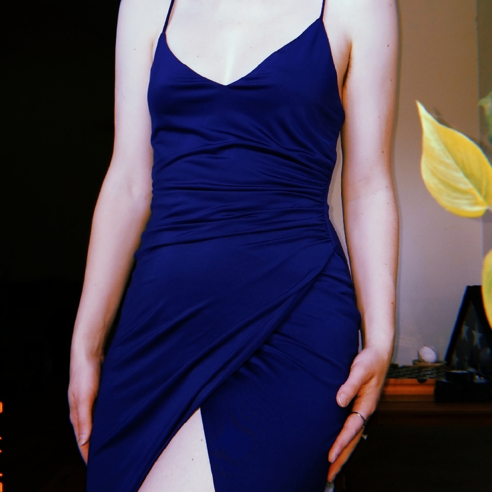 Black Halo Navy Dress